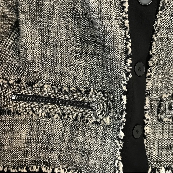 Rachel Roy Black & Gray Tweed Jacket - Picture 4 of 8